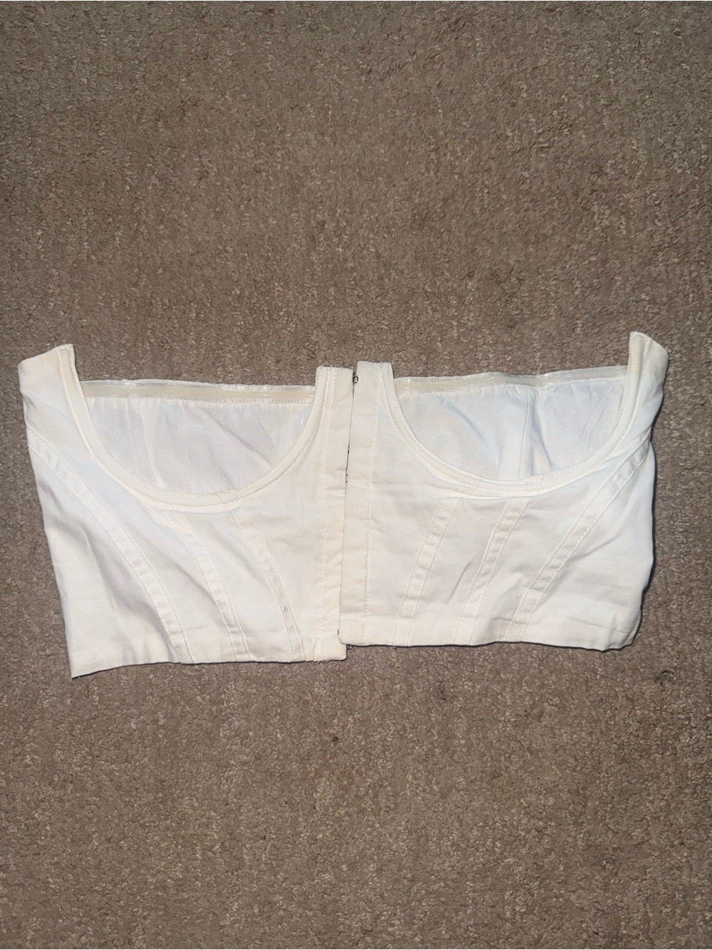 Princess Polly White Strapless Bustier Top